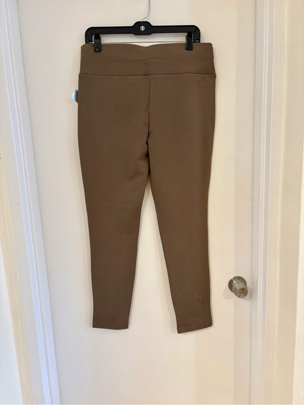 Tahari Olive/Brown Stretch Pull-On Leggings, Large, NWT